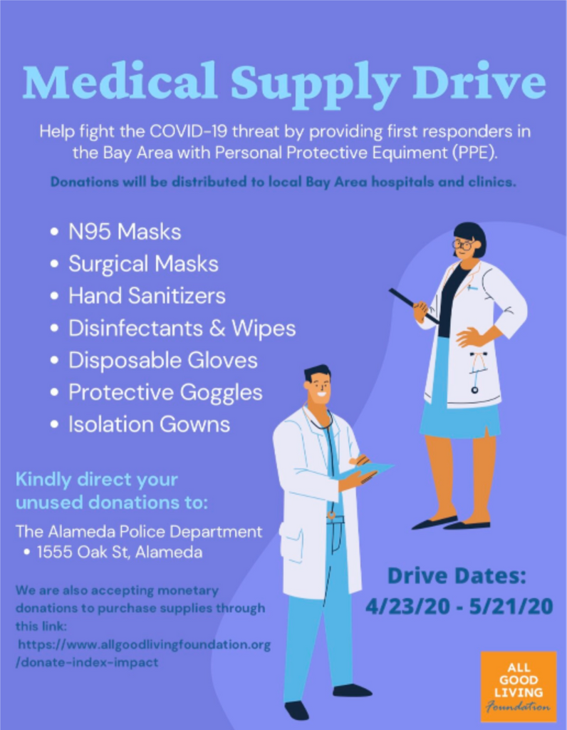 Medical Supply Drive - April 23rd thru May 21st